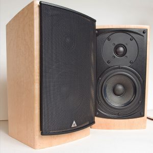 triad speakers with and without speaker grill