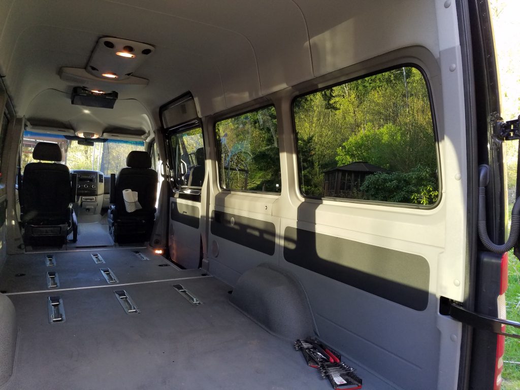 Converting passenger van cheap to camper