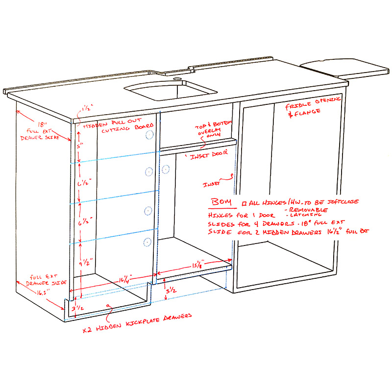 sprinter conversion kitchen cabinet design